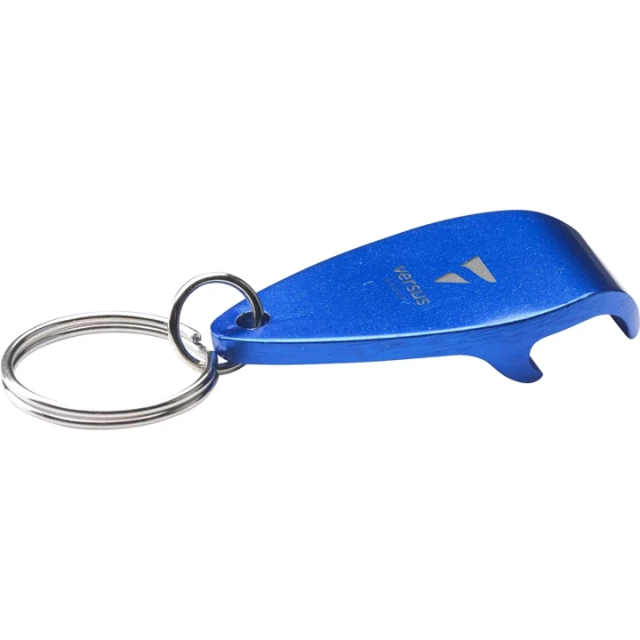 Recycled aluminium bottle opener keyring