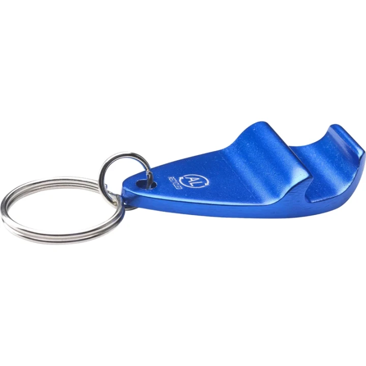 Recycled aluminium bottle opener keyring