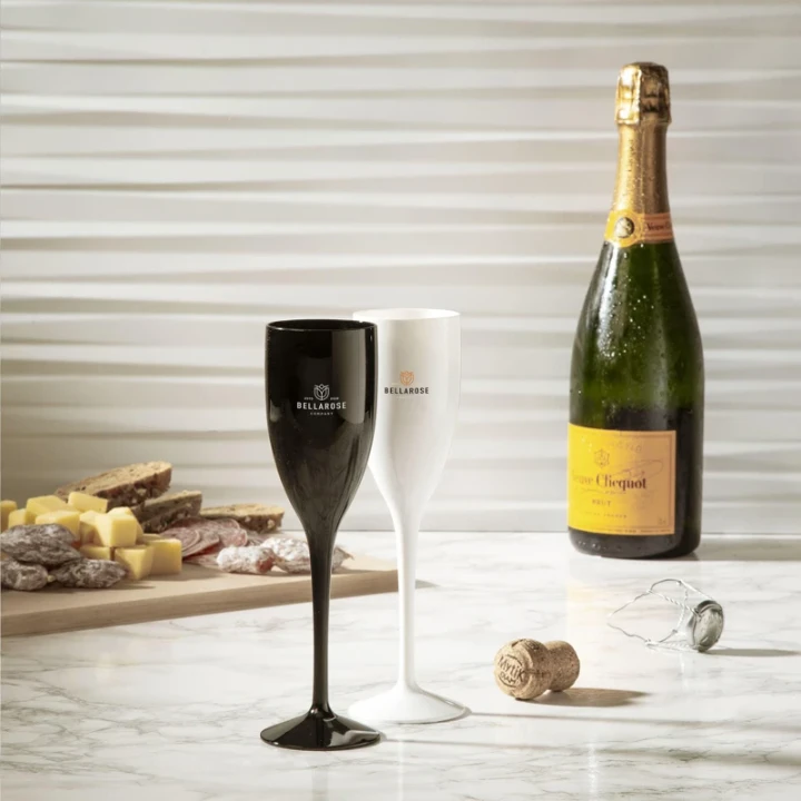 Reusable plastic champagne glass 150ml