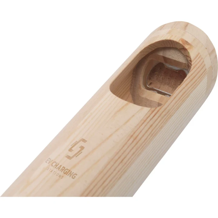 Pinewood bottle opener