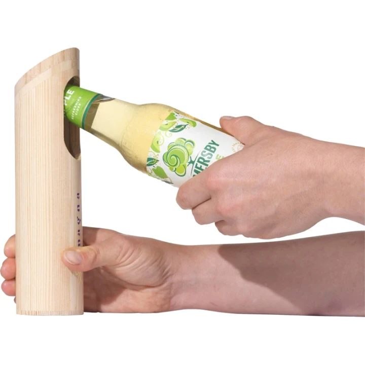 Pinewood bottle opener