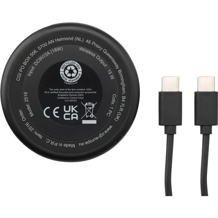 Recycled 15W magnetic wireless charger