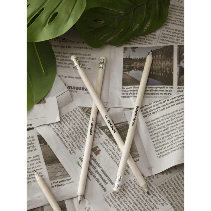 Recycled newspaper pencil