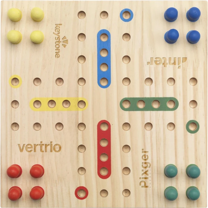 Ludo wooden board game