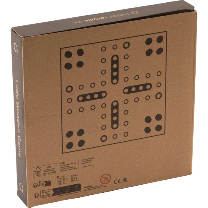 Ludo wooden board game