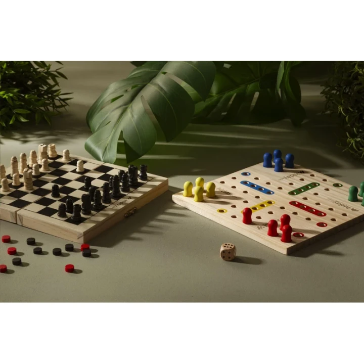 Ludo wooden board game