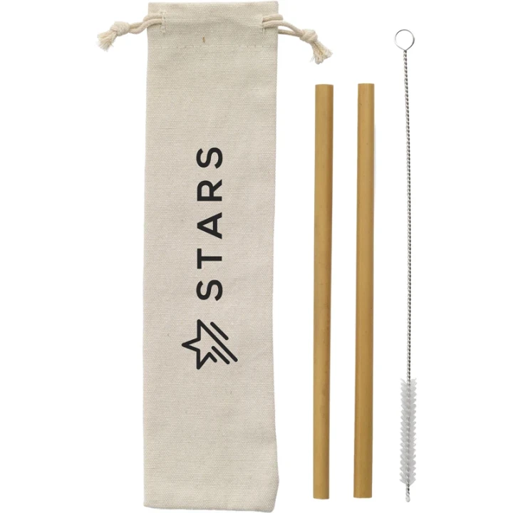 Bamboo straw set