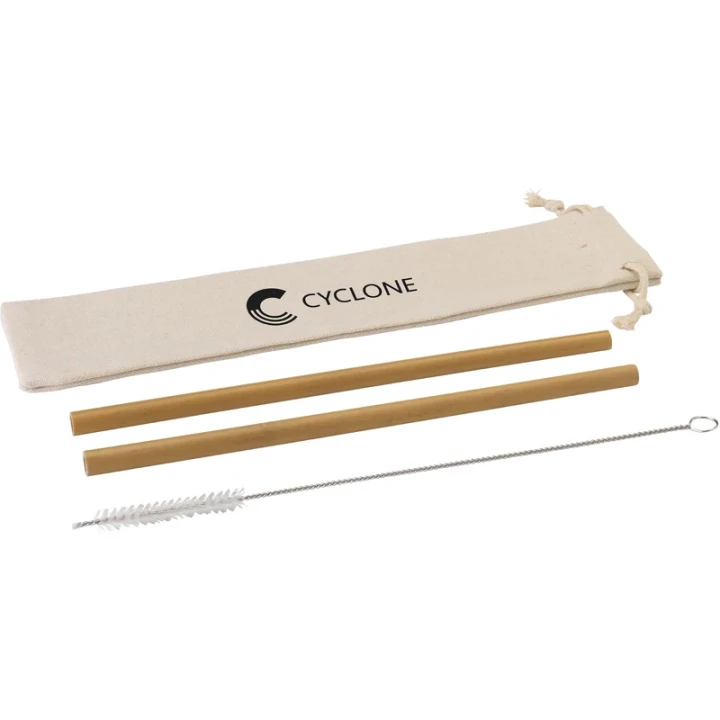 Bamboo straw set