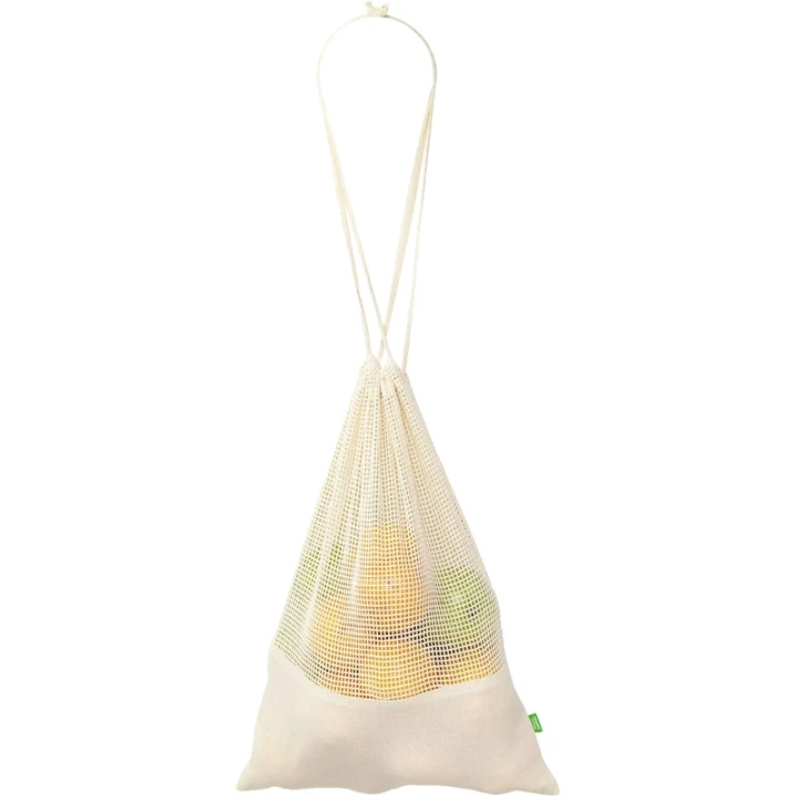 Organic cotton mesh fruit bag 120gsm/3.5oz