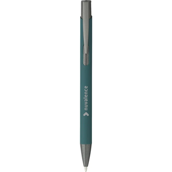 Ebony soft touch recycled aluminium ballpen