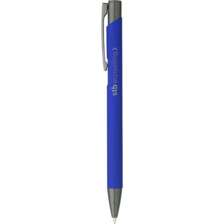 Ebony soft touch recycled aluminium ballpen