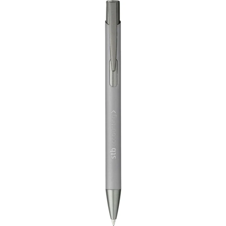 Ebony soft touch recycled aluminium ballpen
