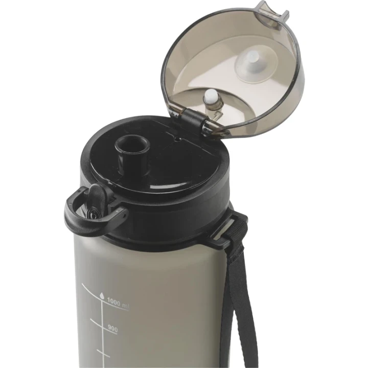 Transparent bottle with measurements 1000ml