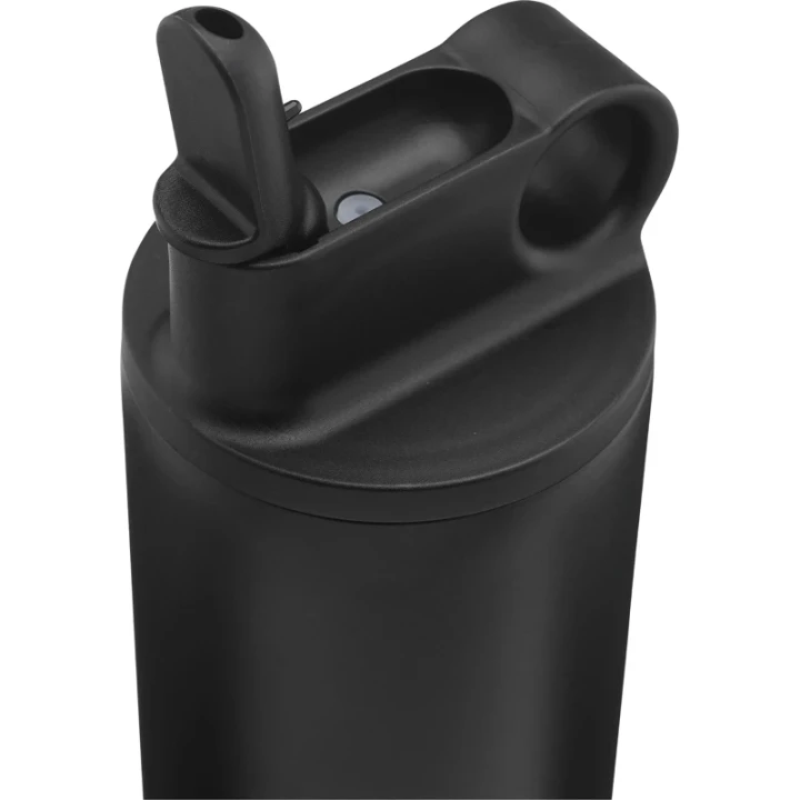 Recycled stainless steel bottle with straw 800ml