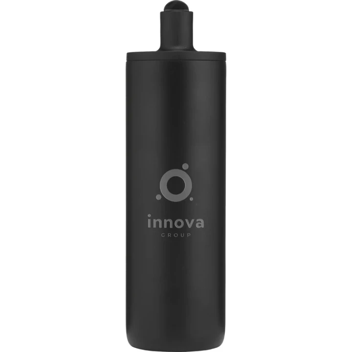 Recycled stainless steel bottle with straw 800ml