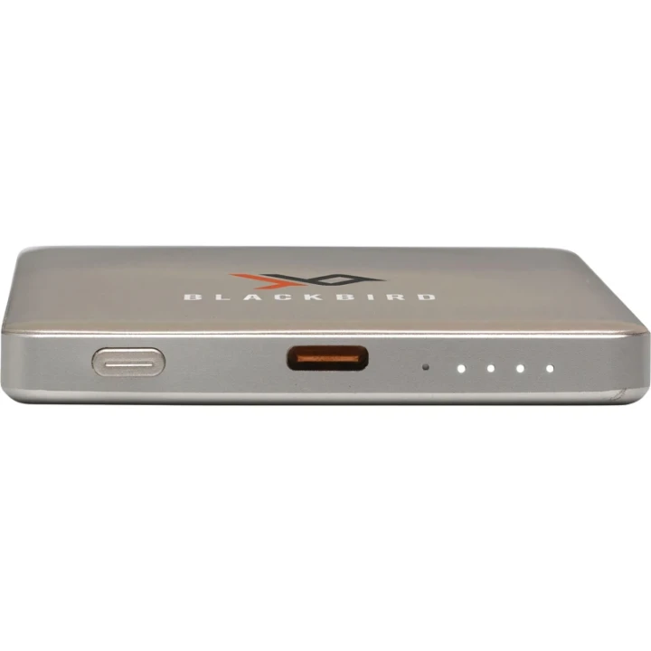 Wireless recycled aluminium power bank 5,000mAh