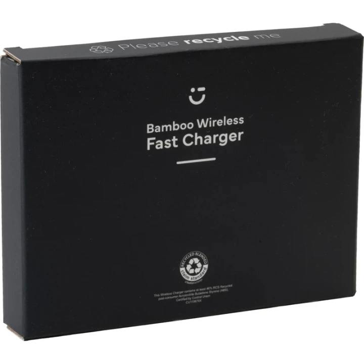 Bamboo 15W wireless fast charger