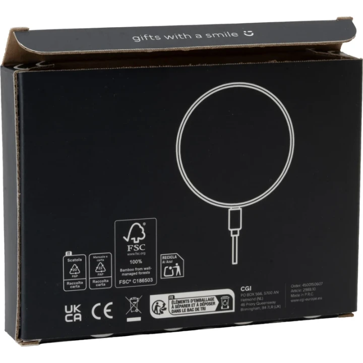 Bamboo 15W wireless fast charger