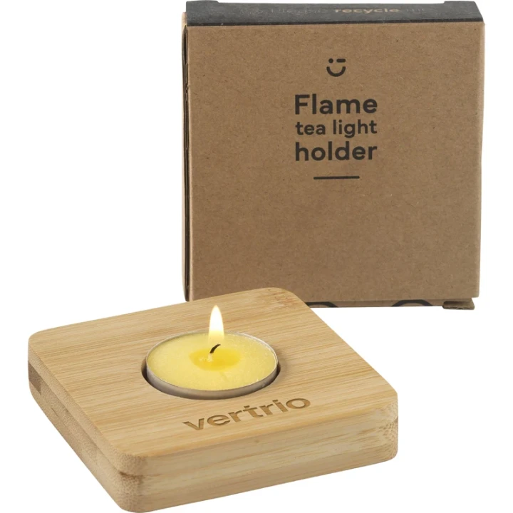 Square Bamboo Candle Holder