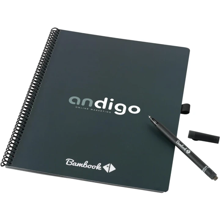Bambook notebook with pen loop approx A4