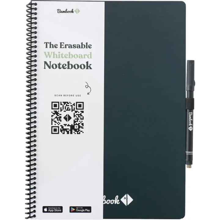 Bambook notebook with pen loop approx A4
