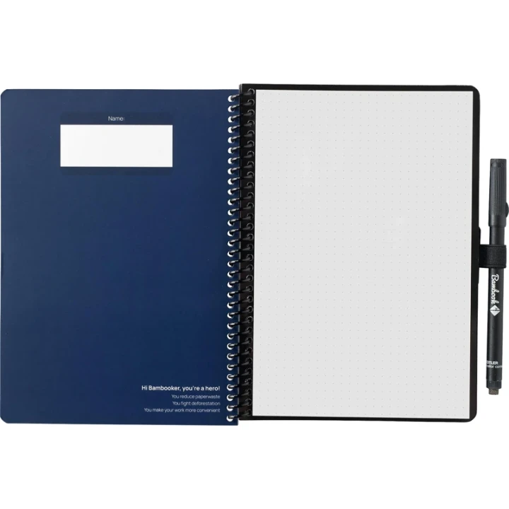 Bambook notebook with dot grid paper & pen loop approx. A5