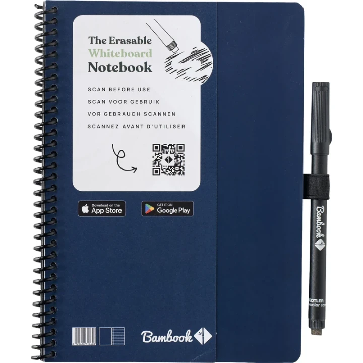 Bambook notebook with dot grid paper & pen loop approx. A5