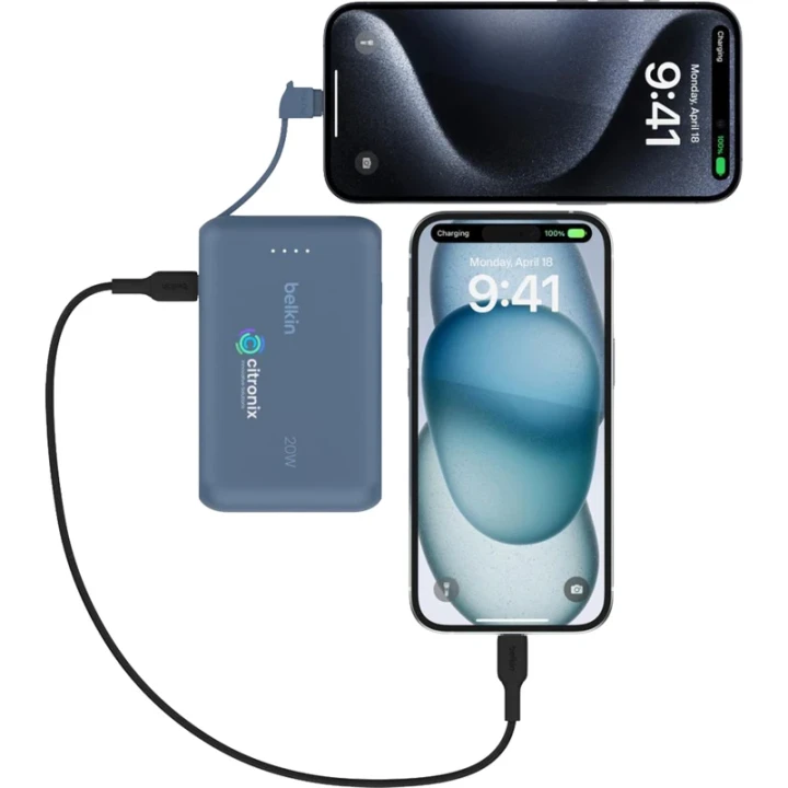 Belkin power bank with integrated cable 10,000mah