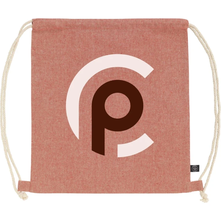 Recycled cotton drawstring bag 180 gsm/5.3oz
