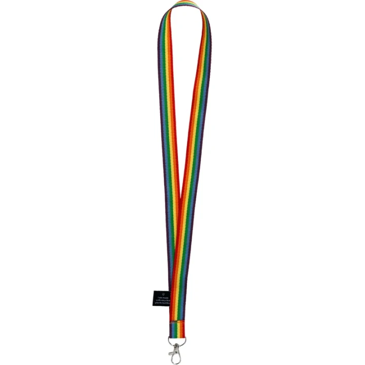 Rainbow RPET lanyard