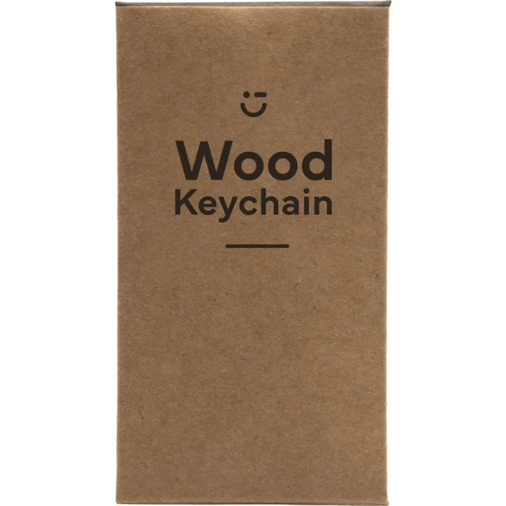 Rectangle beech keyring