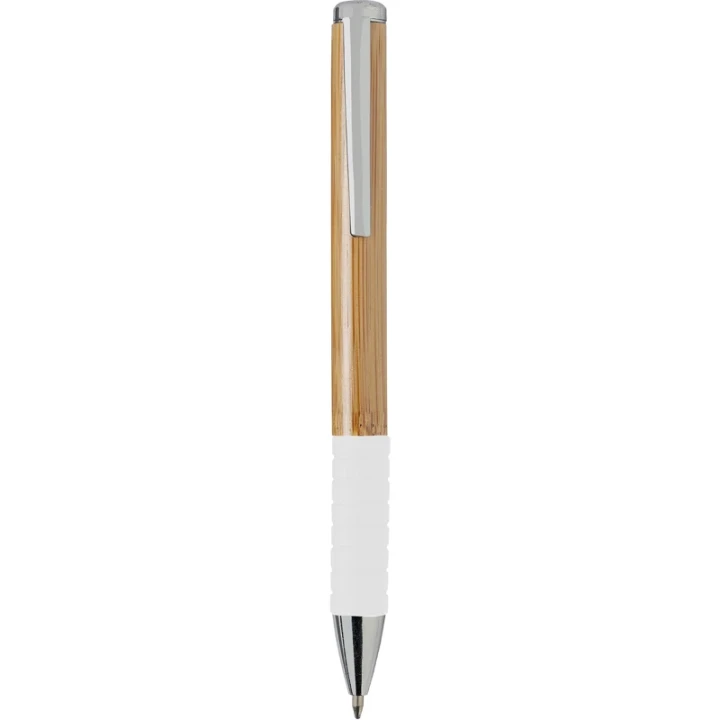 Bamboo ballpen with rubber non-slip grip