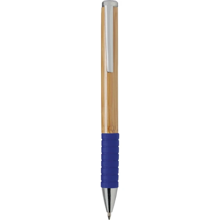 Bamboo ballpen with rubber non-slip grip
