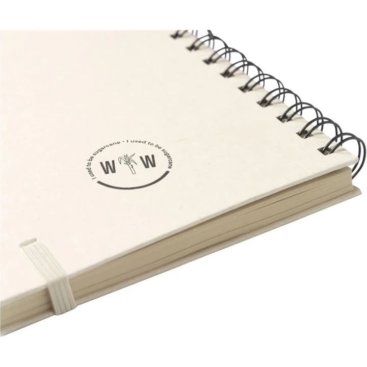 Sugarcane spiral notebook approx A5