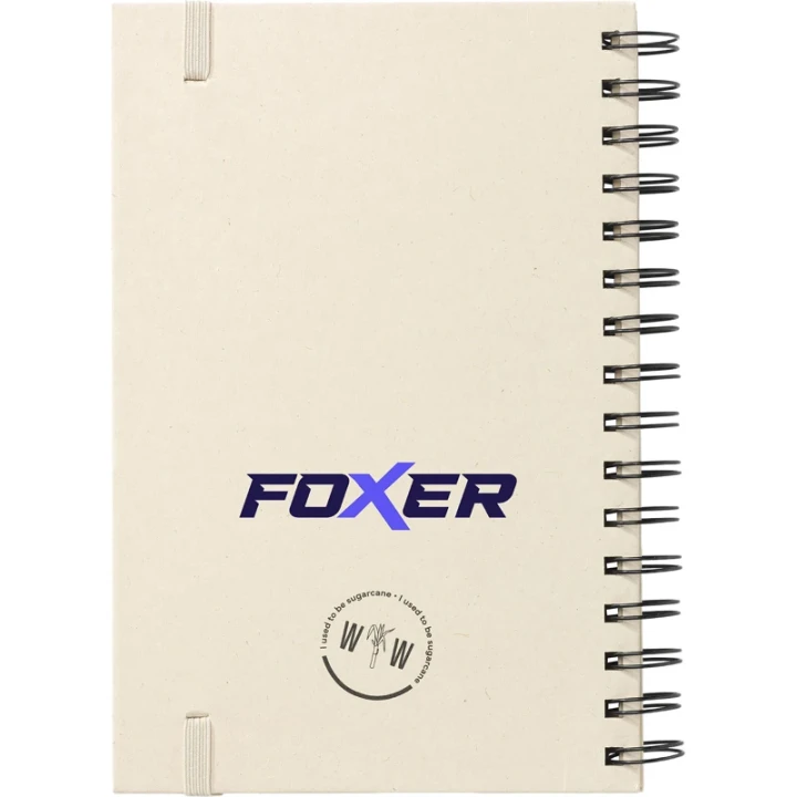 Sugarcane spiral notebook approx A5