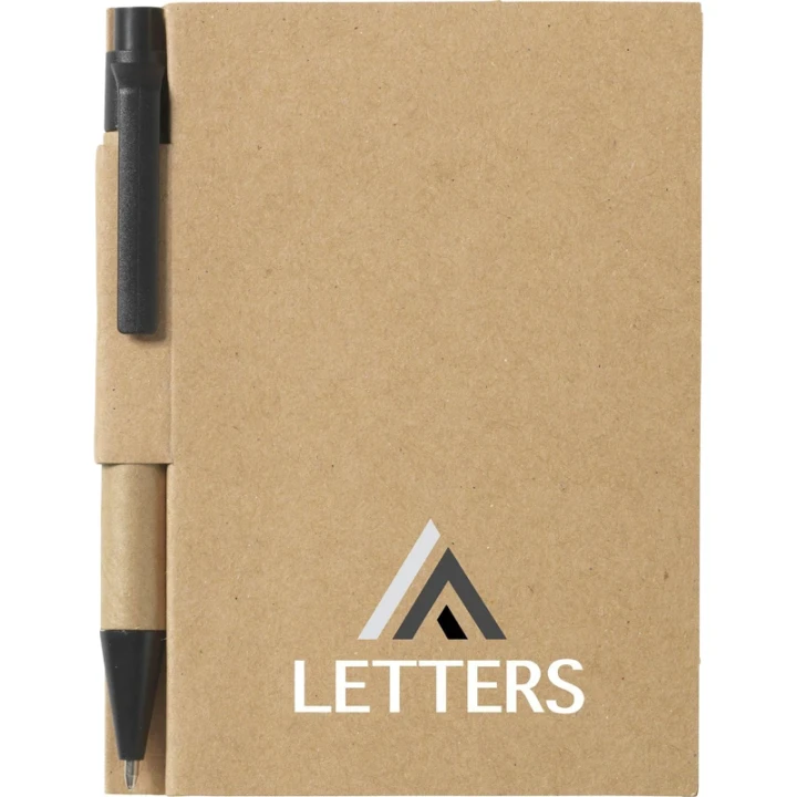 Recycled mini notebook and pen approx A7