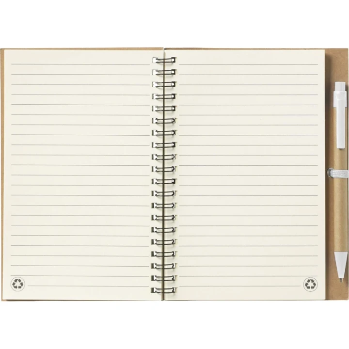Recycled notebook and pen approx A5