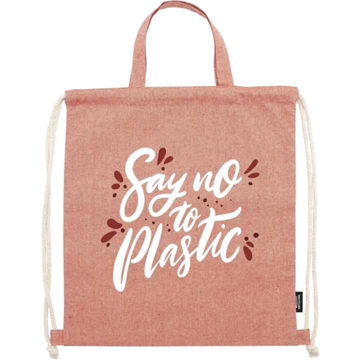 Recycled cotton drawstring bag 180gsm/5.3oz