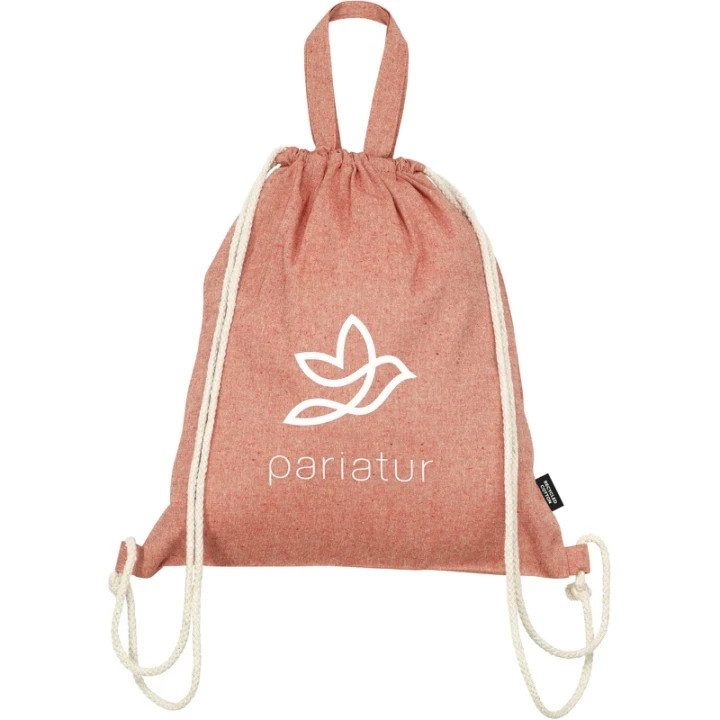 Recycled cotton drawstring bag 180gsm/5.3oz