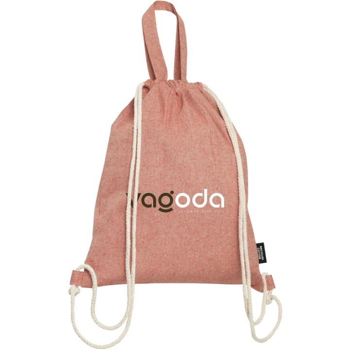 Recycled cotton drawstring bag 180gsm/5.3oz