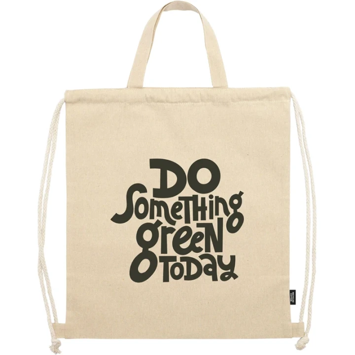 Recycled cotton drawstring bag 180gsm/5.3oz