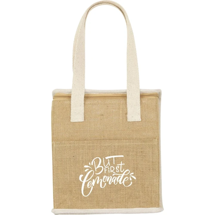 Jute and cotton cooler bag
