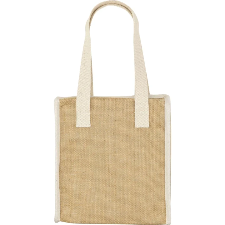Jute and cotton cooler bag