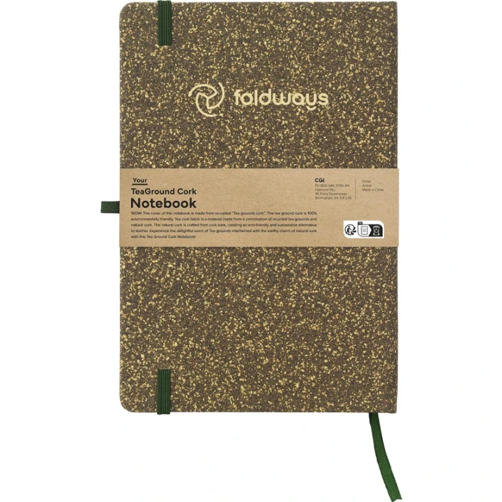 Tea and cork notebook approx A5