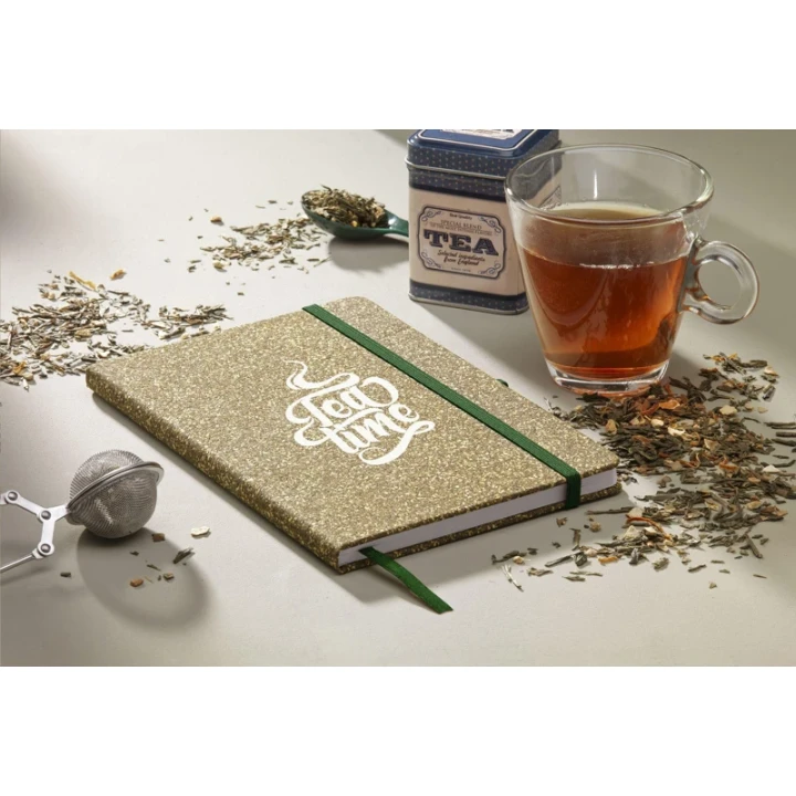 Tea and cork notebook approx A5