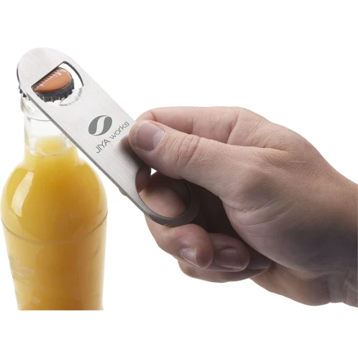 Metal bottle opener
