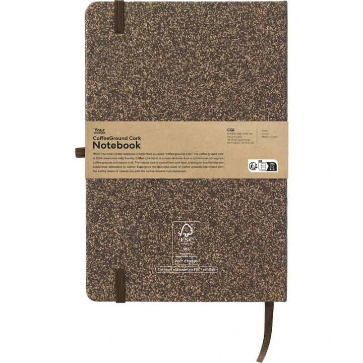 Coffee and cork notebook approx A5