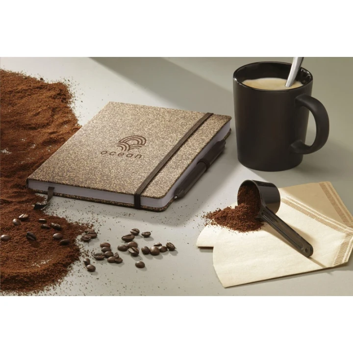 Coffee and cork notebook approx A5