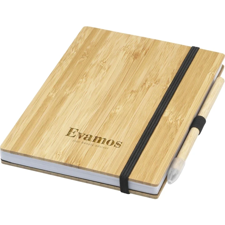 Bamboo notebook with inkless pen approx A5
