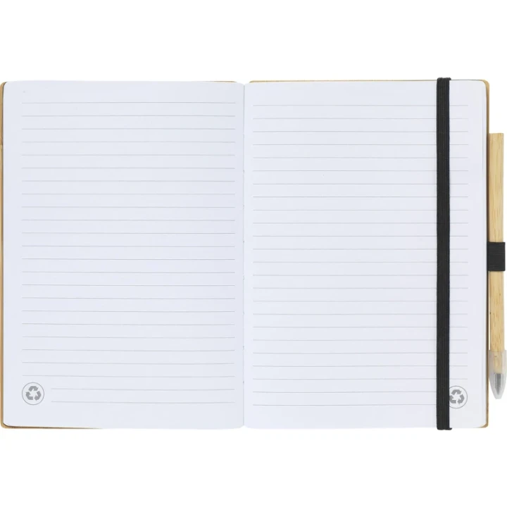Bamboo notebook with inkless pen approx A5